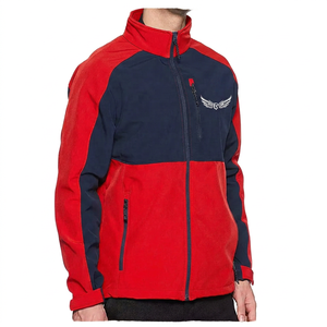 Veste en polaire pour homme, couleur bleu marine, col montant, fermeture éclair, coupe décontractée, coupe régulière, coupe-vent, automne - Product Image 5