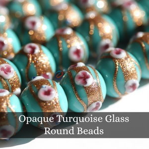 EXCEL EXPORTS Cuentas Sueltas de Vidrio Turquesa Hechas a Mano de 12 mm | |   Estilo de Pastel de Boda |   Suministros para la Fabricación de Joyería |   Soporte de 8 Pulgadas para Uso en Interiores - Product Image 4