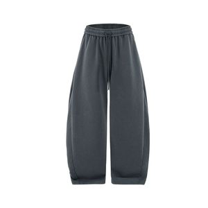 Pantalon Harem Noir pour Homme, Taille Élastique avec Cordon de Serrage, Coupe Ample Décontractée, en Coton Tricoté Respirant, Idéal pour l'Automne - Product Image 2