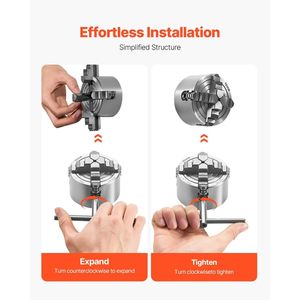 Mandril de torno de 4 mordazas de 3 pulgadas (80 mm) con tornillos de fijación tipo T, mordazas reversibles y rango de sujeción de 0.1-3.15 (5-80 mm) - Product Image 5