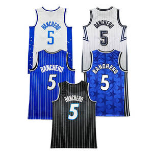 Camiseta de Baloncesto Premium Paolo <span class=keywords><strong>Banchero</strong></span> 5, Manga Corta, Malla Transpirable, Uniforme Retro del Equipo, Ropa Deportiva para Hombre, Entrenamiento al Aire Libre - Product Image 4