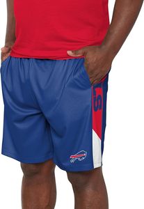 Pantalones Cortos Deportivos de Malla Azul Rey de los Buffalo Bills con Franjas Laterales Rojas y Logotipo del Equipo, en Poliéster Resistente - Product Image 3