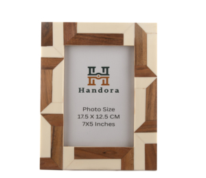 Premium Handmade <b>Wood</b> Inlay Photo <b>Frame</b> 4x6 | Luxury Tabletop <b>Picture</b> <b>Frame</b> | Home Decor & Gift Item - Product Image 1