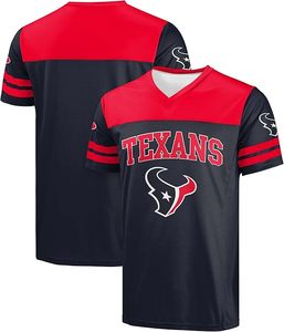 Rams <b>Blue</b> Yellow Mesh V-Neck Short Sleeve Jersey Durable Sport Shirt Polyester <b>Material</b> Wash - Product Image 5
