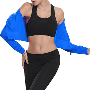 Custom LOGO Breathable Gym Fitness Zip-Up Training Sweat Running <b>Workout</b> Yoga Cropped Sport <b>Jacket</b> for Women - Product Image 4