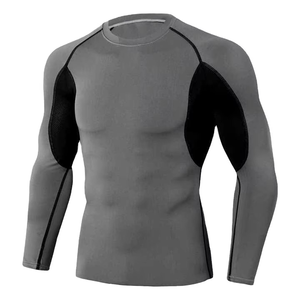 <b>Men's</b> MMA Rash Guard 100% Polyester Breathable Quick Dry Full Sleeve <b>Compression</b> Clothing Made Pakistan Service Wholesale Razers - Product Image 3