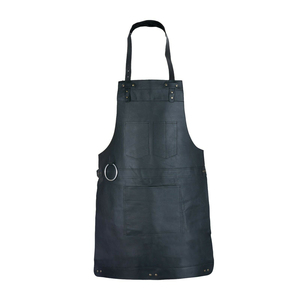 Delantal de Cuero Clásico y Resistente para Cocina con Bolsillos y Anillo Metálico - Product Image 1