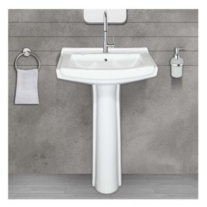 Modern ceramic laundry sink pedestal basin 580x435x900mm bathroom washtub porcelain washing clothes basin freestanding design - Product Image 1