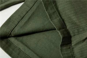 กางเกงขาสั้น OG-107 รุ่นสงครามเวียดนาม สีเขียวมะกอกล้วน ผ้าฝ้ายแท้ 100% ระบายอากาศได้ดี ทรงวินเทจ เอวกลาง ความยาวระดับเข่า บริการ OEM - Product Image 5