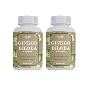 Cápsulas de Ginkgo Biloba cultivadas en estado salvaje Extracto de hierbas naturales para mejorar la memoria y la circulación - Product Image 2