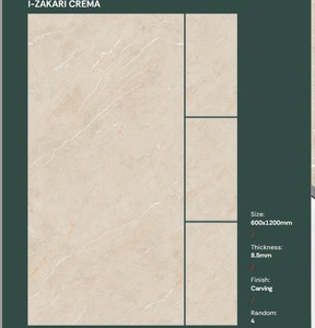 Carrelage en porcelaine texturé effet marbre de luxe 600x1200mm, grand format moderne, idéal pour salle de bain et villa - Meilleures ventes - Product Image 2