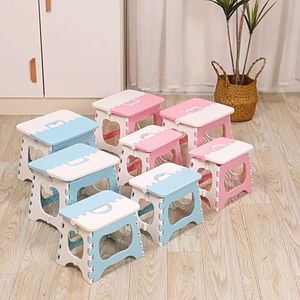 Plastic Lightweight Portable Foldable <b>Step</b> Stools <b>for</b> Kids and Adults Apartment-Friendly <b>Kitchen</b> & Stepping Stool with Handle - Product Image 2