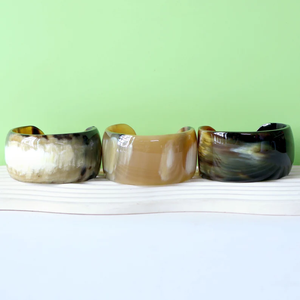Bracelet en corne de buffle naturelle, artisanat naturel, par Decor World Expo - Product Image 2