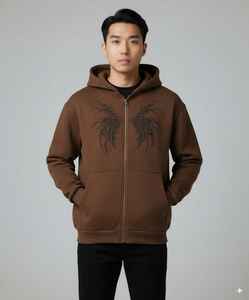 Fabricante Experto de Ropa, Sudadera con Capucha para Mujer, Calidad Premium, Bordado 3D y Cremallera con Estampado de Silicona - Product Image 1