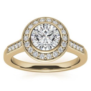 แหวนหมั้นเพชรแบบพรีเมี่ยม18K สำหรับผู้หญิงและเด็กผู้หญิง - Product Image 4