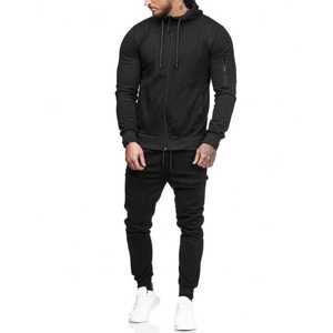 Sportswear Men's Gym Tracksuit Cotton Hoodies Sweat Suits Custom <b>Hoodie</b> and Joggers Set Men Tracksuit Set - Product Image 1