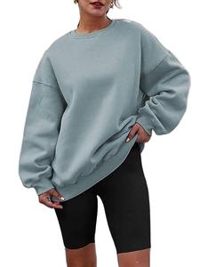 Sweatshirts à capuche en molleton pour femmes, pulls à col rond surdimensionnés, pulls décontractés confortables, mode d'automne, sweat-shirt pour femmes pour hommes - Product Image 3