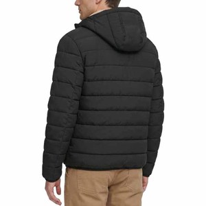 Men's <b>Red</b> Hooded Zipper Closure Pockets Puffer <b>Jacket</b> Canvas Front Custom Design Casual Winter <b>Jacket</b> <b>Waterproof</b> Windproof - Product Image 6