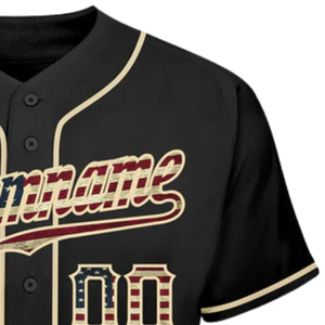 Black Baseball Jersey for Men Button Down Team Uniform Breathable Lightweight <b>Athletic</b> Tournament Sports Apparel Shirt - Product Image 4