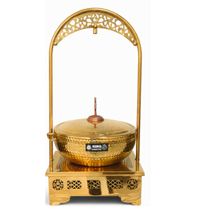 Plat à réchaud en or ou en laiton - Product Image 1