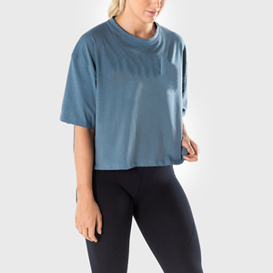 Camisetas Cortas Personalizadas para Mujer, Verano 2026, Sólidas, Holgadas, Ecológicas, Transpirables, Ropa Femenina - Product Image 4