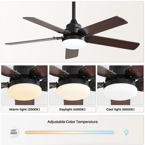 Ventilatore da Soffitto LED a Basso Profilo da 42 Pollici con 5 Pale, Motore DC Reversibile Silenzioso, Telecomando e Luce LED - Product Image 4