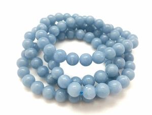 Hot Sale Premium Grade Feng Shui Angelite <b>Crystal</b> Beaded <b>Bracelet</b> Handmade Women's Men's Natural Healing Stone Elastic - Product Image 4