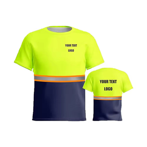 เสื้อยืดคอกลมแขนยาวแบบแห้งเร็วสำหรับงานก่อสร้าง สะท้อนแสงเพื่อความปลอดภัย ผลิตจากโพลีเอสเตอร์ ไม่มีฮู้ด - Product Image 3