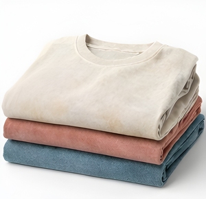 Camiseta Oversize Personalizada de Felpa Francesa de 240 g/m², Lavada con Enzimas, Efecto Desgastado Ácido Vintage, Algodón Pesado, Hombros Caídos, Estilo Urbano - Product Image 3
