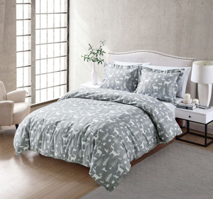 Wholesale High Quality Grade Modern All-Season <b>Grey</b> <b>King</b> <b>Size</b> Cotton <b>Duvet</b> Cover <b>Set</b> 300tc Thread Count Waterproof Eco-Friendly - Product Image 2