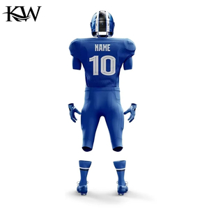 Ensemble de maillot et pantalon de football américain personnalisé pour équipe, respirant, léger, anti-humidité, séchage rapide, logo OEM sublimé - Product Image 4