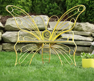 เก้าอี้โลหะรูปผีเสื้อเก้าอี้ด้านข้างทำจากโลหะพร้อมคอนโซลฝังกระดูกสำหรับบ้านห้องนั่งเล่นตกแต่งเฟอร์นิเจอร์ของโรงแรม - Product Image 1