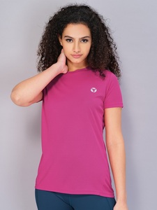 Camiseta de mujer OEM 180gsm al por mayor, personalizada, 100% algodón, tela Oxford, cuello redondo, impresión de logotipo en serigrafía. - Product Image 1