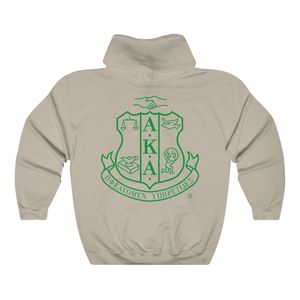   เสื้อฮู้ดสีทราย พิมพ์ลาย Green Crest ผ้าฟลีซ แบบสวม Unisex เสื้อสเวตเชิ้ตชมรมกรีก รับผลิตแบบ OEM ODM ขายส่ง - Product Image 2