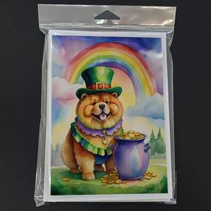 Lunatique A7 Taille 5x7 Chow Chow St Patrick's Day Cartes vierges Pack de 8 comprend des enveloppes - Product Image 3