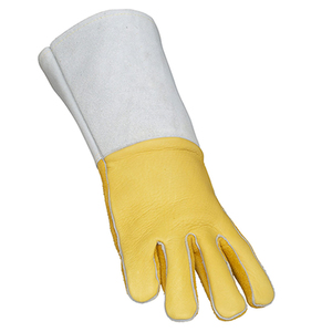 Leather Industrial Welding 16" <b>Long</b> Sleeve Leather Reinforced Welding <b>Gloves</b> Function Anti-Heat Industrial Safety Leather <b>Gloves</b> - Product Image 4