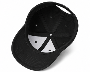 Unisex <b>Black</b> Baseball Cap <b>White</b> Embroidered Logo Curved Brim Six Panel Casual Sports Adjustable Breathable Waterproof Premium - Product Image 3