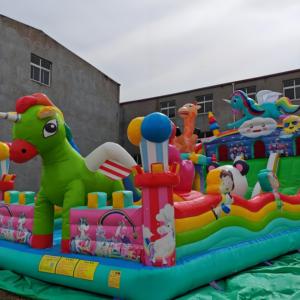 Combo de parque temático de castillo inflable de PVC para exteriores gigante con tobogán de obstáculos para uso en guardería en el hogar - Product Image 5