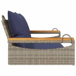 Banco Columpio de Patio de 2 Plazas en Ratán PE Azul Marino, Muchos Asientos en Gris y Azul Marino, ¡Muchos Tamaños y Estilos Disponibles! - Product Image 5