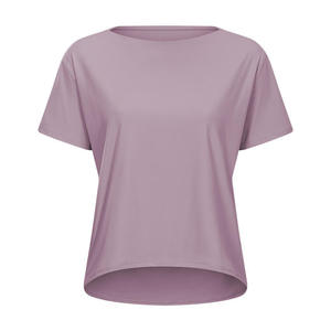 Short Sleeves Women's Eco-Friendly Lightweight Anti-static <b>Crop</b> <b>Top</b> Quick Dry Sweat-Wicking Custom Design Embroidery Front - Product Image 2