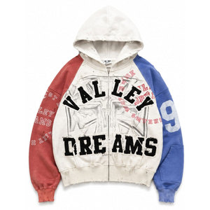เสื้อฮู้ดโอเวอร์ไซส์ Valley Dreams แขนเสื้อแบบแร็กแลน ผ้าฝ้ายเฟรนช์เทอร์รี่ สไตล์สตรีทแวร์สำหรับผู้ชาย แฟชั่นฤดูใบไม้ร่วง - Product Image 2