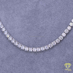 Conjunto de collar de tenis de triple capa en tono oro, plata y oro rosa con piedras brillantes para un estilo hip hop. - Product Image 6
