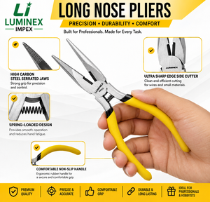 LUMINEX IMPEX LUB=113 <b>Long</b> <b>Nose</b> Stainless Steel Lightweight Smooth Work Jewelry Making Polishing Pliers for Bracelet Making DIY - Product Image 4