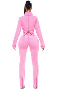 Vêtements pour femmes 2026 : Ensemble 2 pièces pour femme, comprenant une veste à capuche zippée style streetwear avec passe-pouces et un ensemble de yoga moulant - Product Image 4
