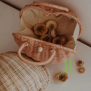 Mignon panier de rangement en forme d'écrou tissé à la main pour enfants tissé à la main meilleur vendeur rotin bonbons Snack panier de l'usine du Vietnam - Product Image 4