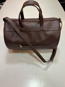 Leather Duffel <b>Bag</b> <b>Medium</b> <b>Size</b> Zipper Closure Shoulder Strap Casual Travel <b>Bag</b> - Product Image 1