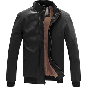Veste d'hiver classique pour homme en cuir véritable vintage ciré, style universitaire, douce et classique - Product Image 2