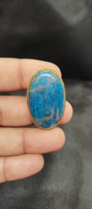 Pendentif en laiton rainuré avec cristal d'apatite 100% naturel, de haute qualité, pour la fabrication d'accessoires de mode, vente en gros - Product Image 5