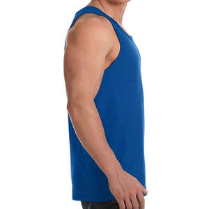 Camiseta sin mangas de algodón grueso para hombre, corte holgado, color sólido, de alta calidad. - Product Image 2