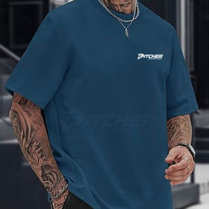 Camiseta Extra Grande para Hombre, Corte Holgado, Moda Urbana Moderna, Ligera y Cómoda para Uso Diario - Product Image 2